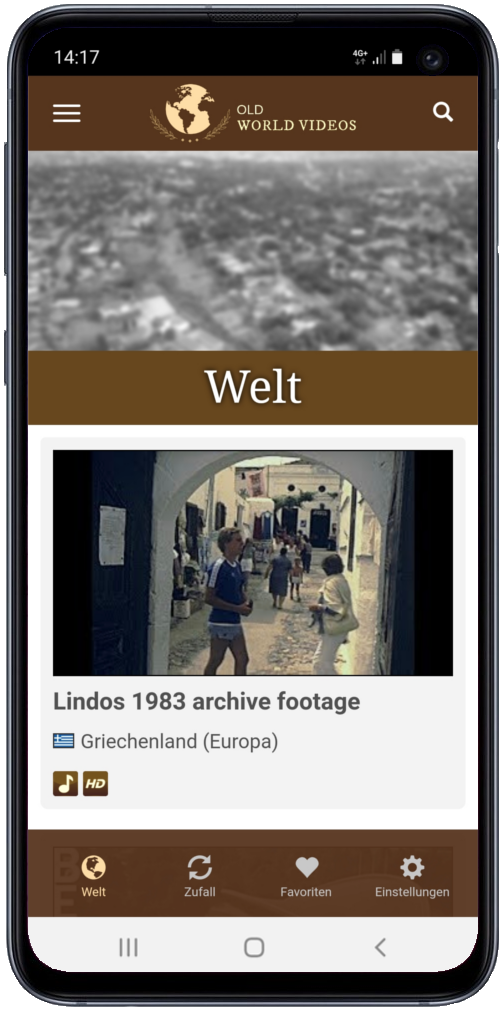 Oldworldvideos App Screen